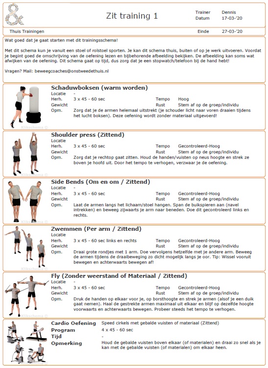 Trainingsschema's - Samen Fit